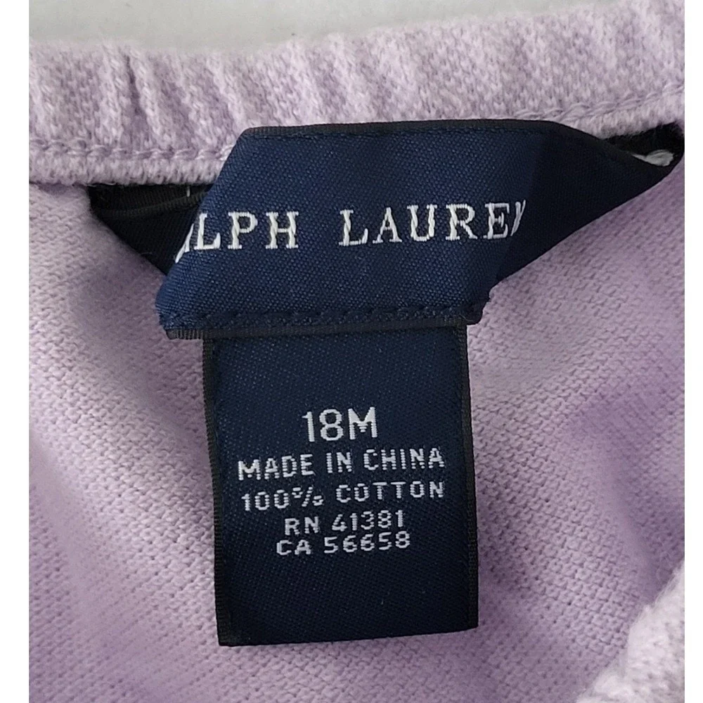 Ralph Lauren Diaper Cover Girls‎ 18 Months Purple Cotton Bottom Preppy